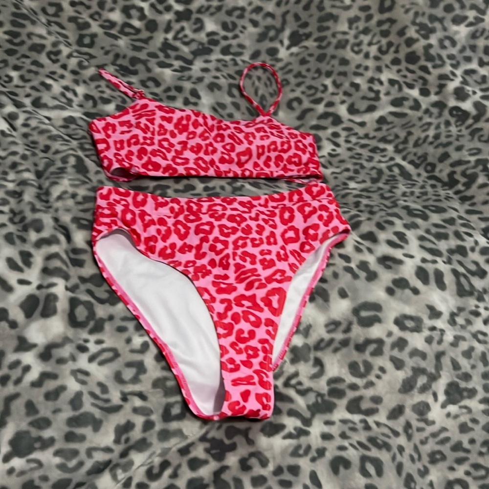 CUTE PINK CHEETAH BIKINI